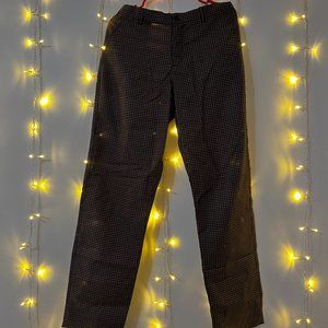 Black and White Checked Wide Leg Pants (M)